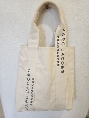 Authentic Marc Jacobs Fragrances Canvas Tote Bag - Cream Off-White